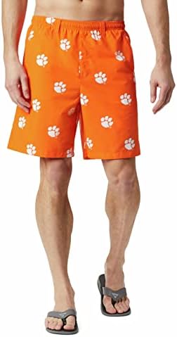 Columbia NCAA Clemson Tigers Men's Backcast II Impresso curto, X -Large, Cle - Spark Orange