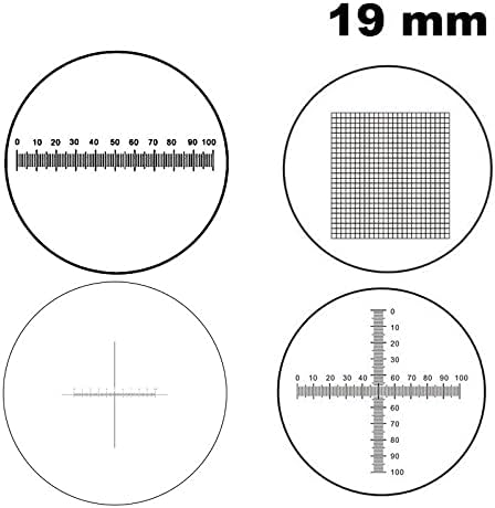 Acessórios para microscópio Régua de vidro óptico Régua para microscópio biogólico 23,2 mm de