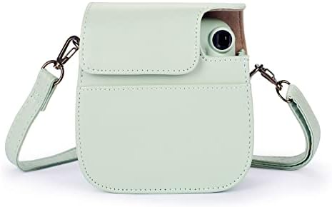 Caixa de câmera instantânea de phetium compatível com Instax Mini 11, bolsa de couro PU com bolso e alça