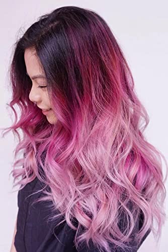 Fita de fita em extensões de cabelo Pacotes: fita rosa quente em extensões e fita rosa claro em extensões de