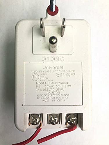 Universal UB1625W-US3 Plug-in 16.5V 25VA Classe 2 Transformador 120VAC