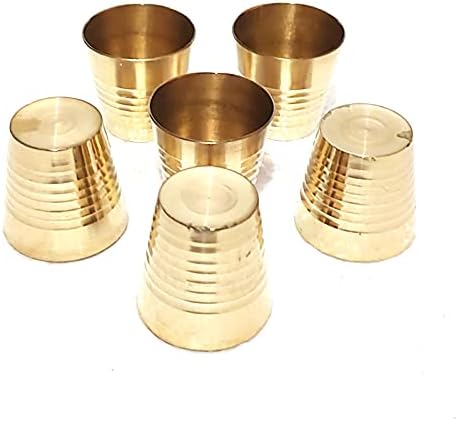 Vimal Náutico Dourado 2 polegadas Aprox Golden Golden Glassy Set Cup para servir tradicional de itens de chá