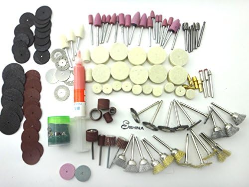 Conjunto de acessórios para ferramentas rotativas de 217 peças - ajustes - moagem, lixamento, polimento