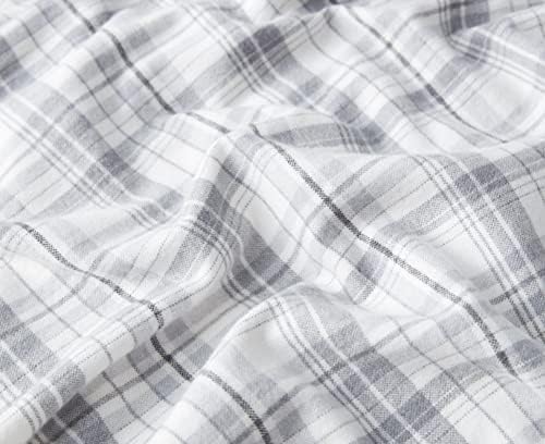 Eddie Bauer - lençóis duplos, conjunto de cama de flanela de algodão, escovado para suavidade extra, decoração de