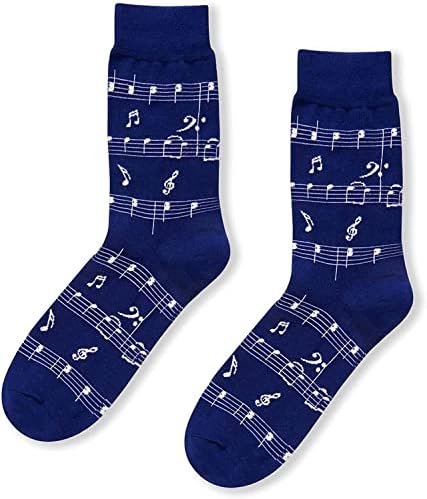 HappyPop Funny Socks Music Socks for Men, presentes de novidades para homens de amante de música para homens