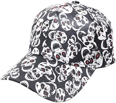Caps de beisebol de caveira para mulheres e homens retrô punk poliéster Snapback Skulls Caps Spring Summer