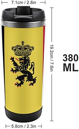Belga Bandle Badge Travel Canecas de café com copos isolados de tampa
