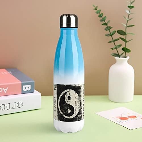 Yin Yang 17oz Sport Water Bottle Bottle Stainless Aço aço Isolado em forma de cola reutilizável Flask Sports