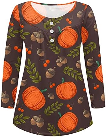 Crew Crew Neck Holiday Halloween Brunch Loose Fit Blouse
