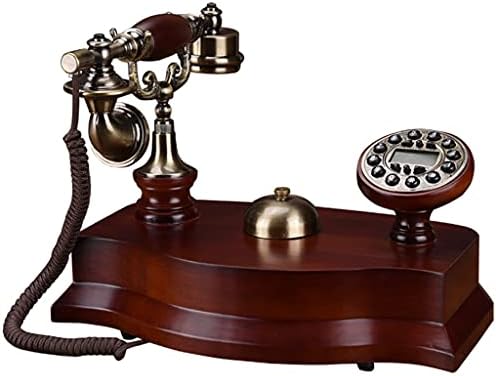 KLHHG Telefone europeu Antigo telefone fixo sólido Telefone com identificação de chamadas, mostrador