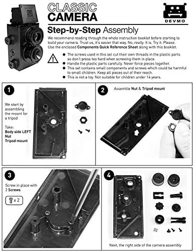 DevMo 2 PCs DIY Lightnes compatível com a câmera clássica retro holga lomo recessky tlr 35mm kit de reflexo de filmes duplos de lente