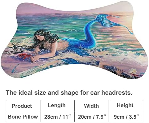 Sereia 2pcs Carconha travesseiros de pescoço respirável Auto-restaurante Cabeça de cabeça Cushion