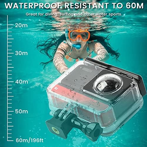 Case de mergulho Jopwkuin, estojo subaquático de 30m à prova d'água PC de proteção final transparente para fotografia