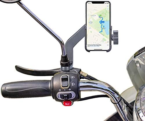 Montagem do telefone da motocicleta doméstica, suporte de motocicleta de metal portador de moto espelho retrovisor