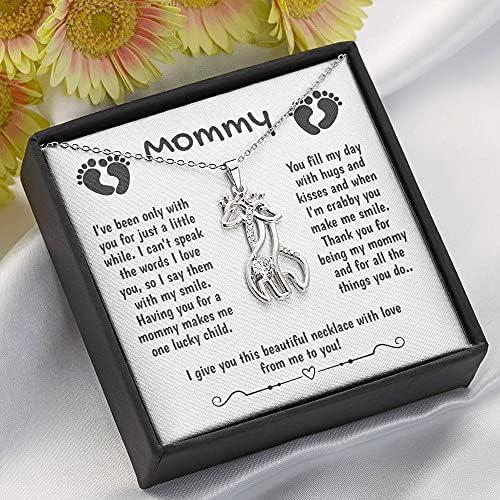 Presente de jóias personalizadas - Forever Love Colar, Baby to Mother Gifts, Baby to Mom Presente de aniversário,