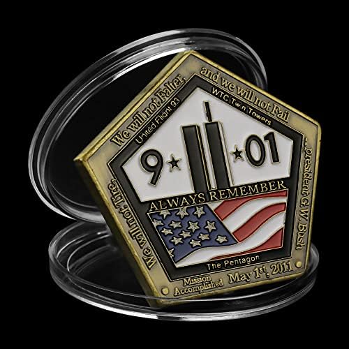 NIUBB Estados Unidos 11 de setembro de 2001 Terrorista Attack Levenir Coin Deus abençoe o selo Team Six