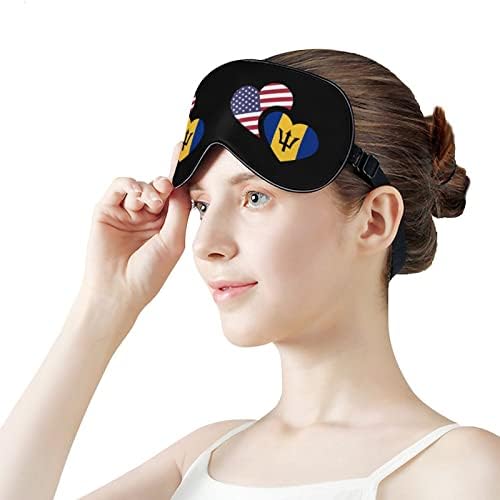 Barbados use bandeira máscara ocular sono de olhos vendados com bloqueios de cinta ajustável Blinder
