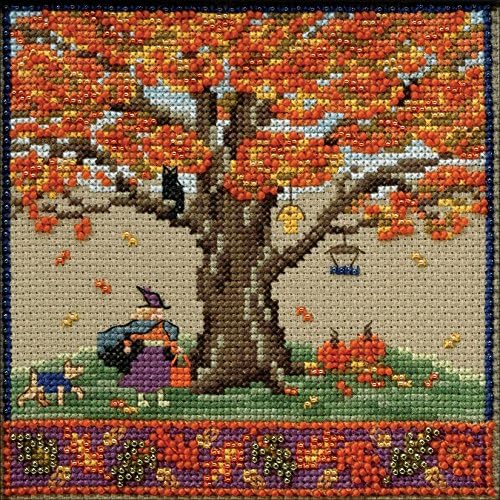 Fall Oak Badyed Counted Stitch Kit Mill Hill 2017 Mighty Oak Quartet Series MH171714