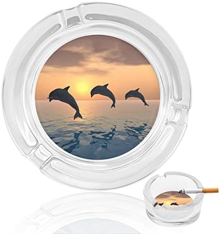 Golfinhos saltadores no Sunset Cigarette Glass Cinza