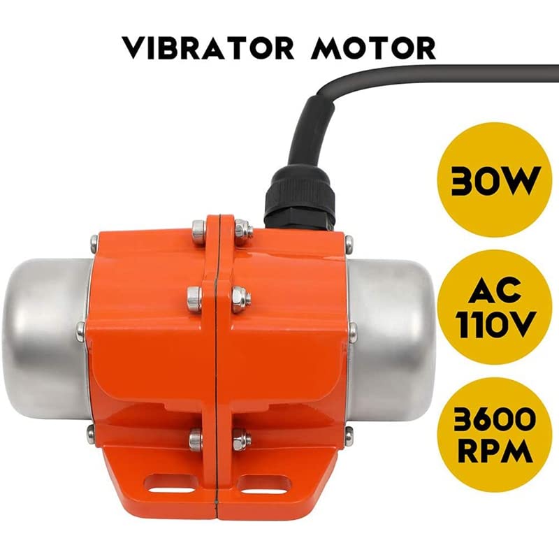 Davitu DC Motor - 30W Vibration Motor Aluminium Aluman Comlice Vibrator único Fase 3600rpm Velocidade
