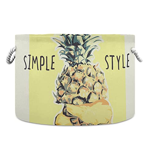 Alaza abacaxi frutas simples estilo bege cesto cesto cestas de presente