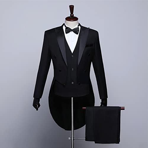 Conjunto de jaqueta de smoking formal masculino Conjunto de blazer de cauda de cauda sólido