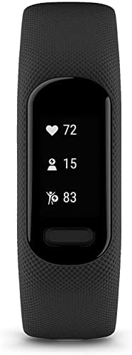Garmin VivoSmart 5 Monitor de freqüência cardíaca e rastreador de sono, GPS de telefone com base de carregamento