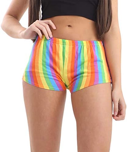 Womens LGBT lésbica listras de arco -íris calças quentes de festas de dança do festival de dança do orgulho