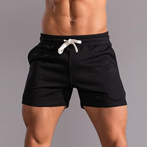 Mens Athletic Running Shorts Casa elástica de cordão elástico shorts de ginástica rápida de ginástica seca para homens com bolso