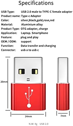 Adaptador de ondas de caixa compatível com Kobo Clara 2e-USB-A para C PortChanger, USB tipo C OTG USB-A Converter