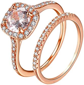 Mulheres Gold Strassne Duas Jóias 610 anéis de anel Rosa Tamanho do casamento anéis brancos Anime Anel