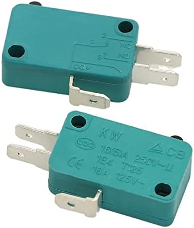 CUSSTALMENTE 2PCS AC 16A 125V/250V Press botão Atuador Micro Limite Switch KW3-0Z DIY Supplies