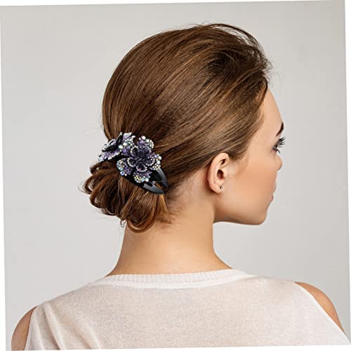 Kesyoo Hairpin Flor Hair Acessórios Clipes de cabelo de flores Para mulheres Barretas de strass