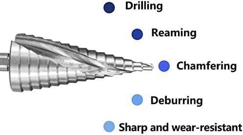 Broca de etapa zaahh bit 1pc 4-12 4-32mm Pagode Drill Drill Furring Furring Ferring Tool Spiral