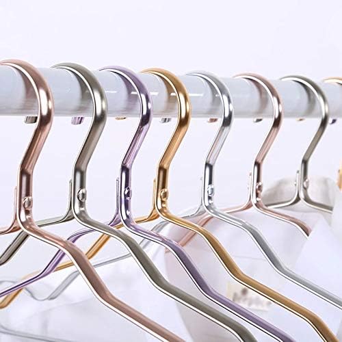 Cabides de metal sawqf 20pcs para ganchos de roupas em casa liga de alumínio Anti-deslocamento rack de secagem espelho
