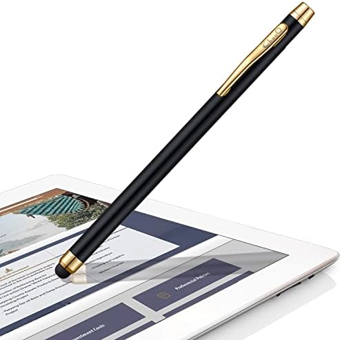 Canetas de caneta para telas de toque, caneta capacitiva chaoq com 12 dicas substituíveis - preto