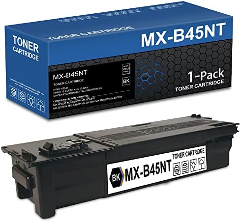 Substituição compatível com toner preto de alto rendimento 1pk MX-B45NT para MX-B350P MX-B350W MX-B355W MX-B376W MX-B450P MX-B450W MX-B455W Cartiding de tinta de impressora, por beryink vendido por vendido