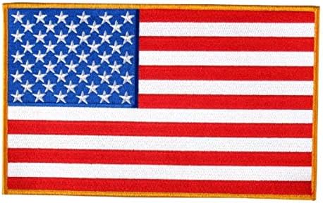 Couros quentes PPA1222 American Flag Patch, vermelho