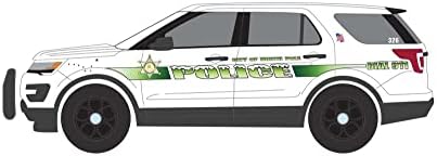 ModelToyCars 2017 Ford Police Interceptor Utility, White - Greenlight 43000C - 1/64 Carro Diecast de escala