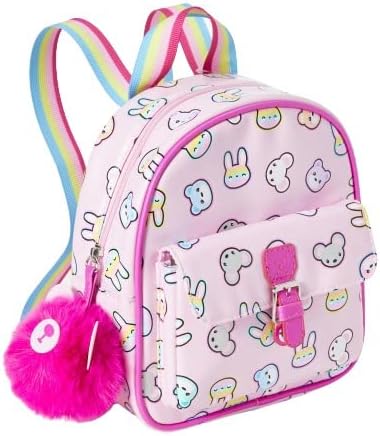 Claire's Club Purple Confetti Animal Pals Mini Backpack para meninas Idade 3-6 - Purse de menina fofa Funky Acessory Funsty Kids Small Backpack Toddler Preschool Bookbag - 4W x 7h x 4d