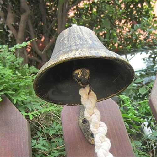 Mfchy chinesa de mão sino de campainha de sino de parede retro pendurada em ferro fundido artes de vento pastoral ornamentos (cor: d, tamanho