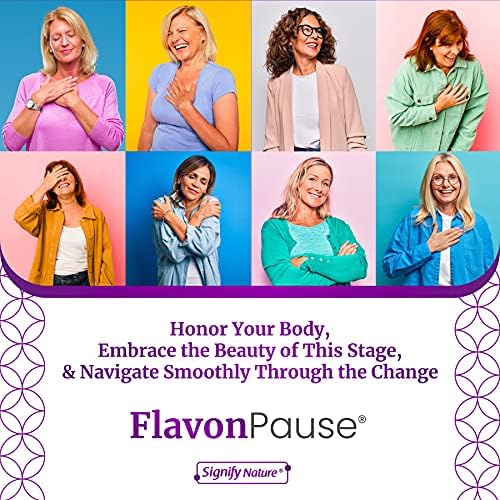 FlavonPause Hot Flashes Menpauseuse Relief for Woman - clinicamente testado - | Alívio natural do