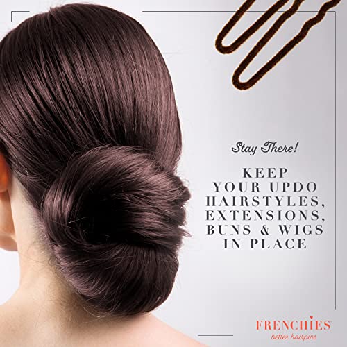 Frenchies Ultra Flocked French Twist French Twist Pins: os pinos de cabelo francês para pães, penteados de