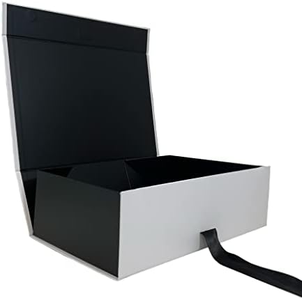 Caixa de presente dobrável de luxo Pack2pack com fita fixa | Caixa dobrável com fechamento magnético | Casamentos,