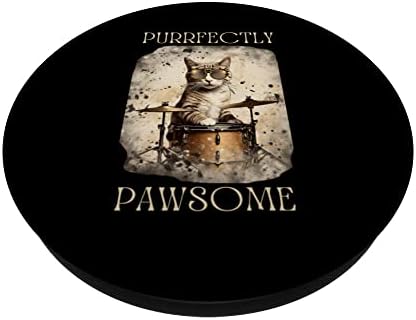 Impacamente Pawsome Cat baterista Drummer Drumming Musician Percussion Popsockets Swappable PopGrip