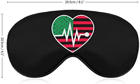 Black Pride Pan African Us Flag Heart Sleeping Blacefold Mask