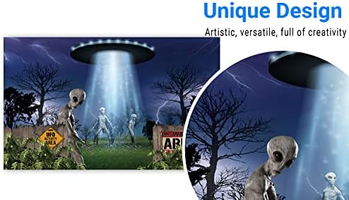 Funnytree OVNI OV UF Cenário Alien Spaceship Halloween Birthday Party Supplies Banner Science Scary Scary Science Backge Decor Favors Gifts Photobooth Props