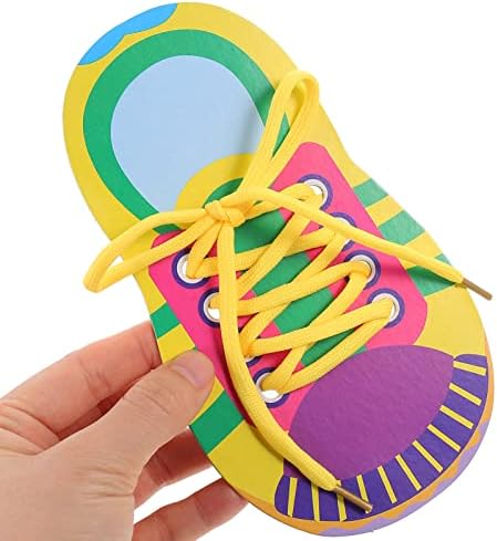 Soimiss 5 sets Shoelace Threading Ensino Toys Early Educational Shoe Tie Practice for Kids Costa