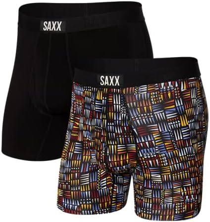 Roupa íntima masculina Saxx - Ultra Boxer Briefs com suporte de bolsa de estádio embutido - pacote de