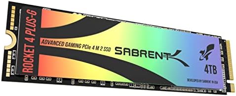 Sabrent Rocket 4 Plus-G 4TB Avançado Gaming M.2 PCIE NVME SSD, até 7Gbps e Intel Core i9-13900K Processador de